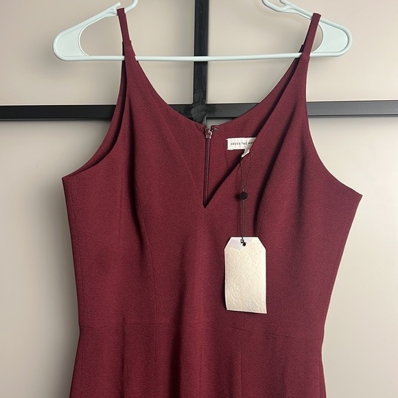 NWT Dress The Population Iris V-Neck Side Slit Gown Size Medium - Picture 8 of 12